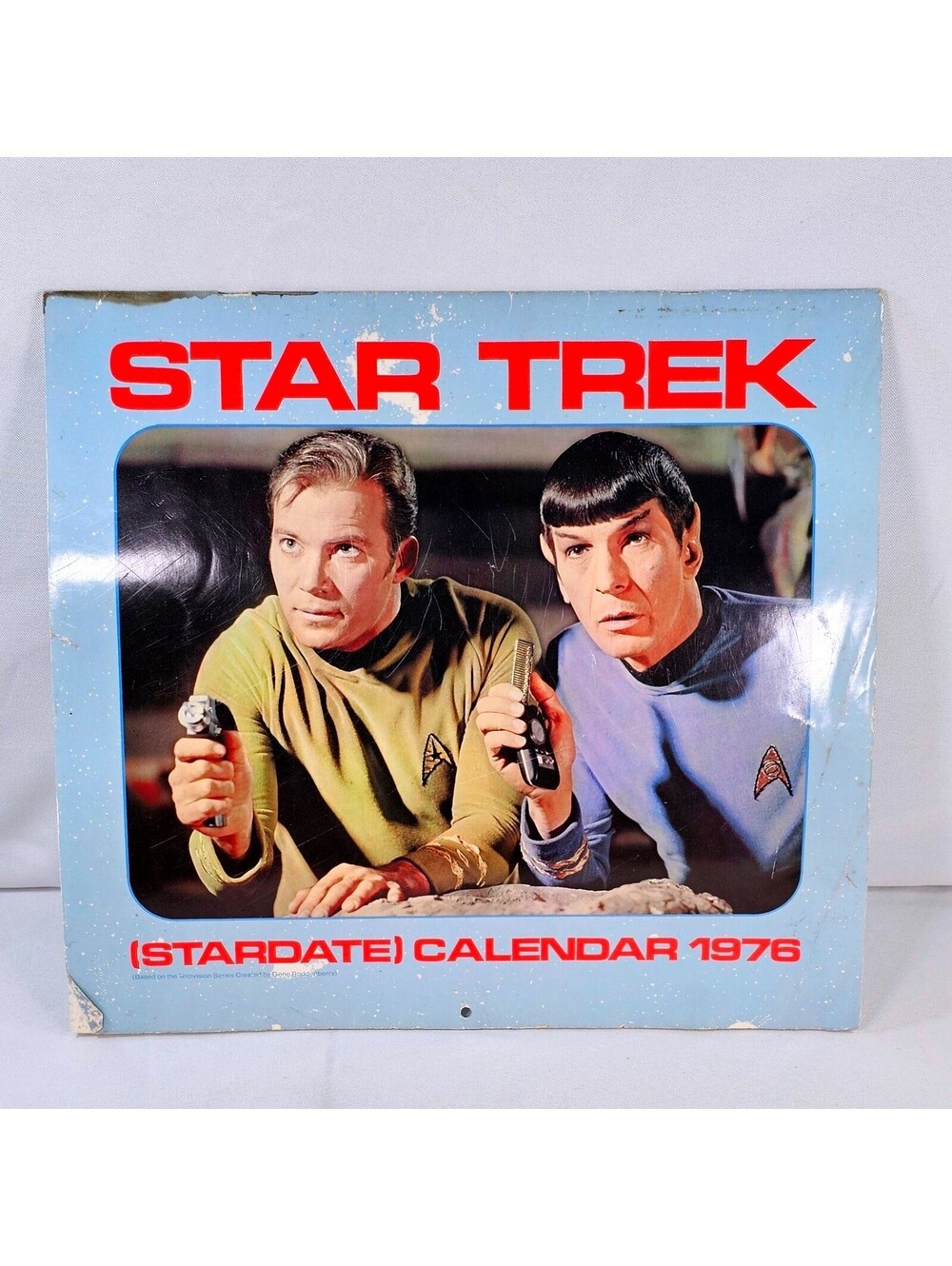 Vintage 1976 Star Trek Stardate Calendar Ballantine Books Kirk Spock Sci-Fi Prop